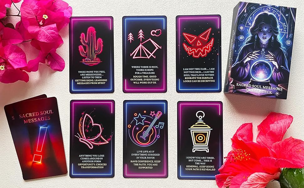 Sacred Soul Oracle Cards Deck, Higher Self Messages Oracle Cards, Oracle Deck Combines Art, Intuition, and Ancient Wisdom to Show You The Way Forward