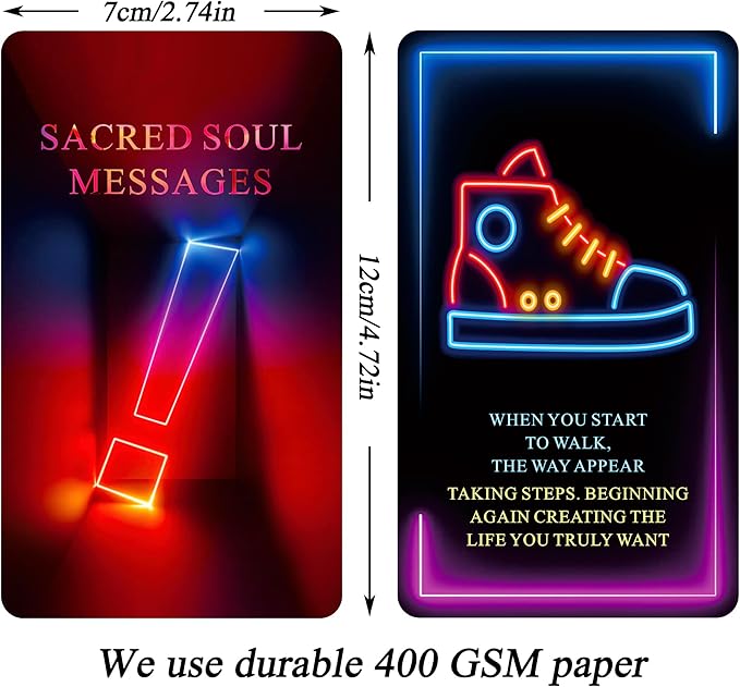 Sacred Soul Oracle Cards Deck, Higher Self Messages Oracle Cards, Oracle Deck Combines Art, Intuition, and Ancient Wisdom to Show You The Way Forward
