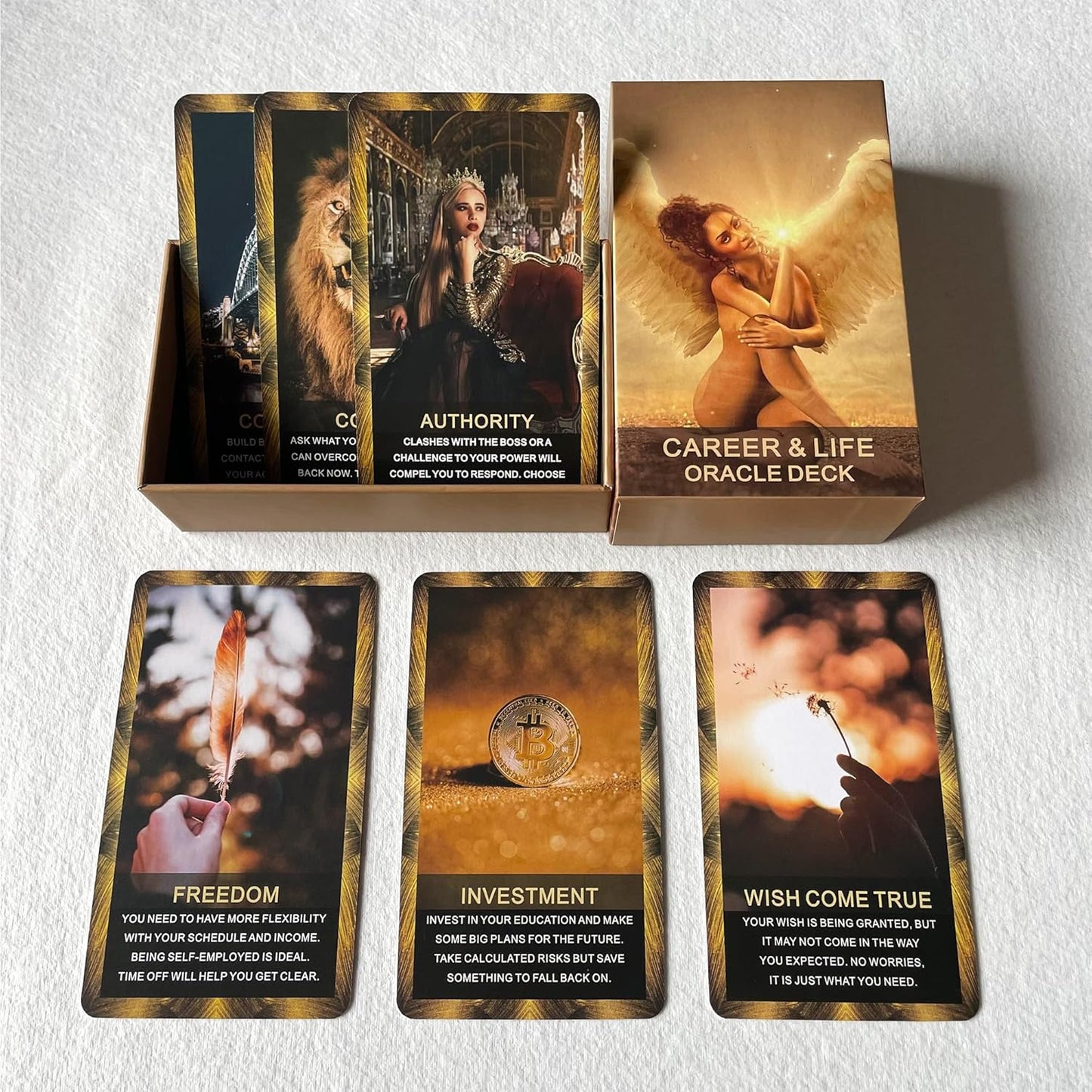 Career Oracle Cards Deck, Money and Life Oracle Cards, Oracle Decks Help You Achieve Financial Goals As Well As Life Goals and Career Ambitions.