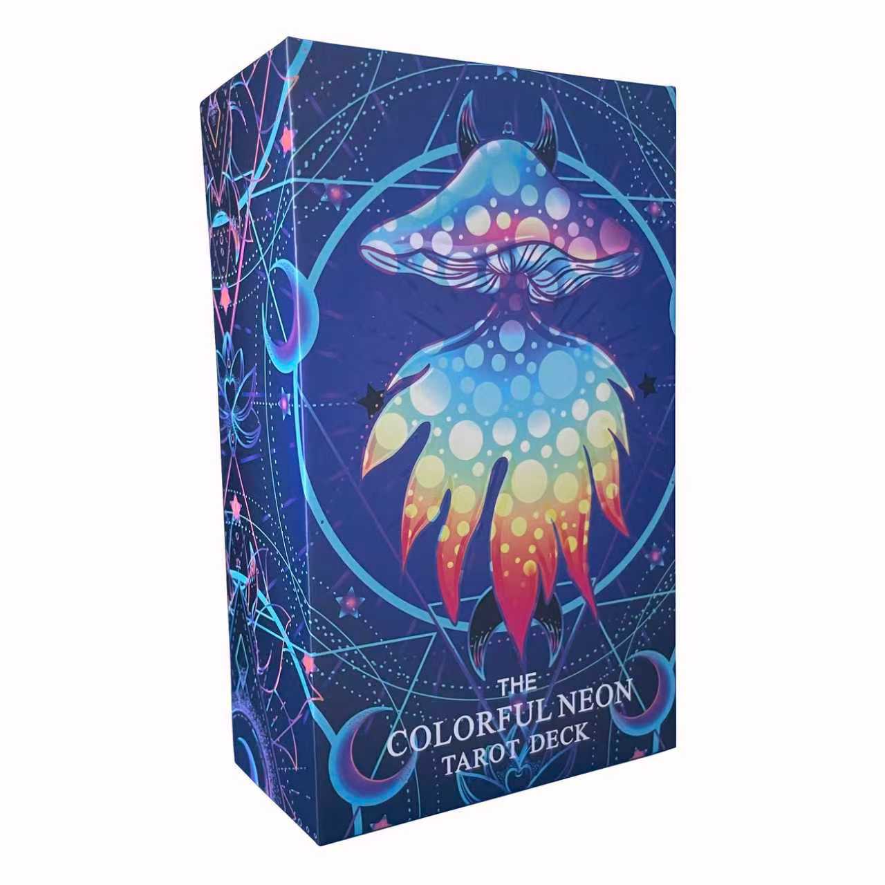 Colorful Neon Tarot Cards Deck With Guidebook for Beginners - 78 Classic Cards With Meanings
