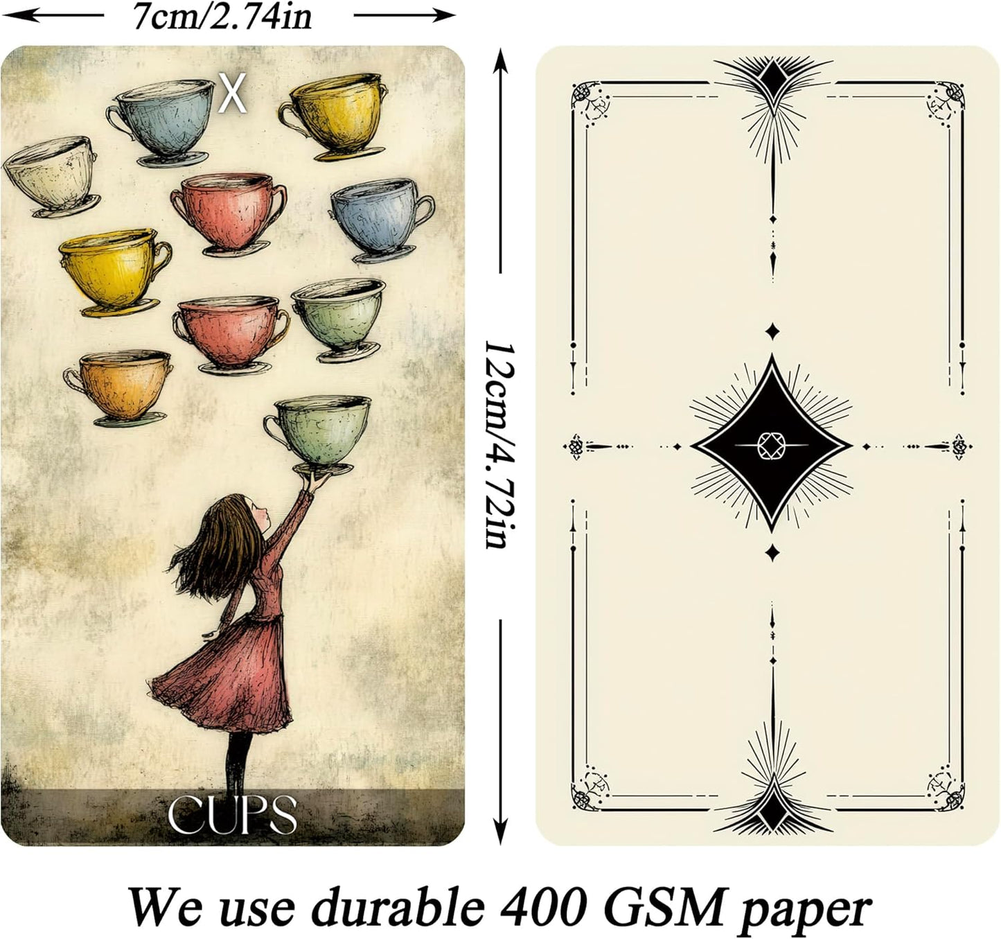 Daydream Tarot Cards for Beginners, Tarot Deck Surreal Dreamlike Style, Fortune Telling Cards