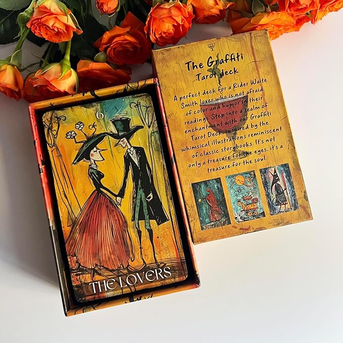 Graffiti Tarot Deck, Unique Tarot Cards for Beginners, Spiritual Guidance Cards
