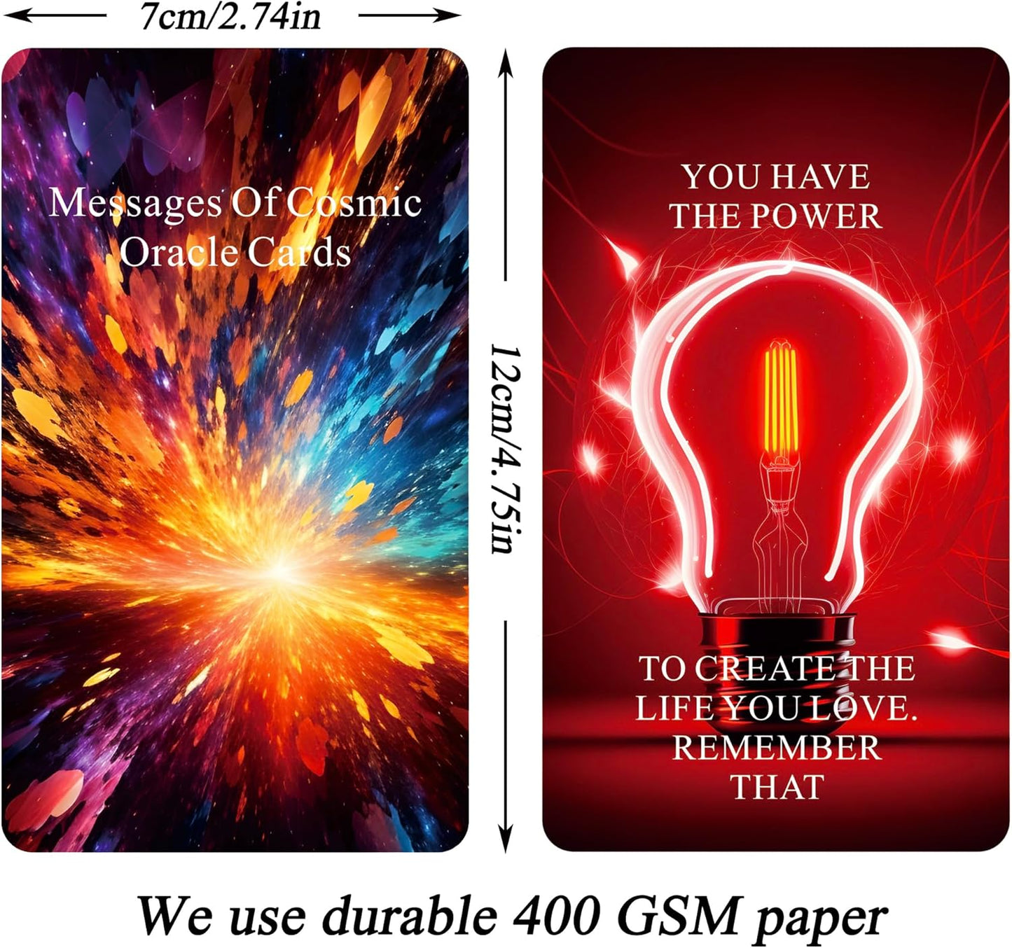 Higher Self Messages Oracle Deck, Cosmic Oracle Cards, Positive Affirmations Cards Help You Create Your Best Life