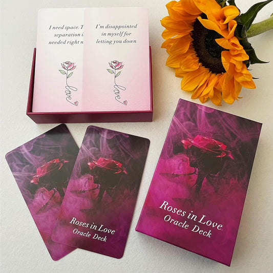 Roses in Love Oracle Cards Deck – Oracle Cards for Beginners, Oracle Deck Help You delve into Your Love Life and Help You Move Towards Your Highest self.
