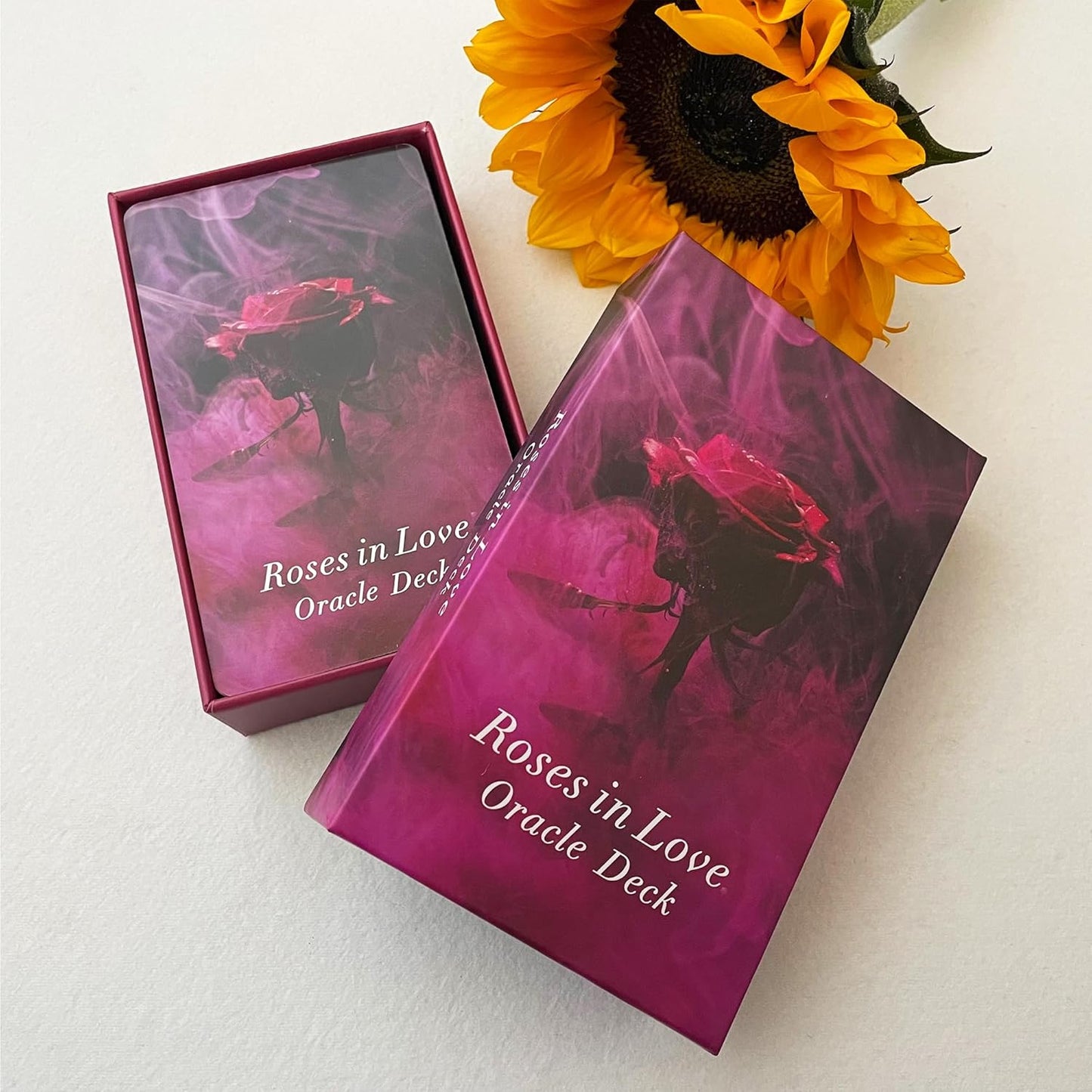 Roses in Love Oracle Cards Deck, Oracle Cards for Beginners, Oracle Deck Help You delve into Your Love Life and Help You Move Towards Your Highest self.