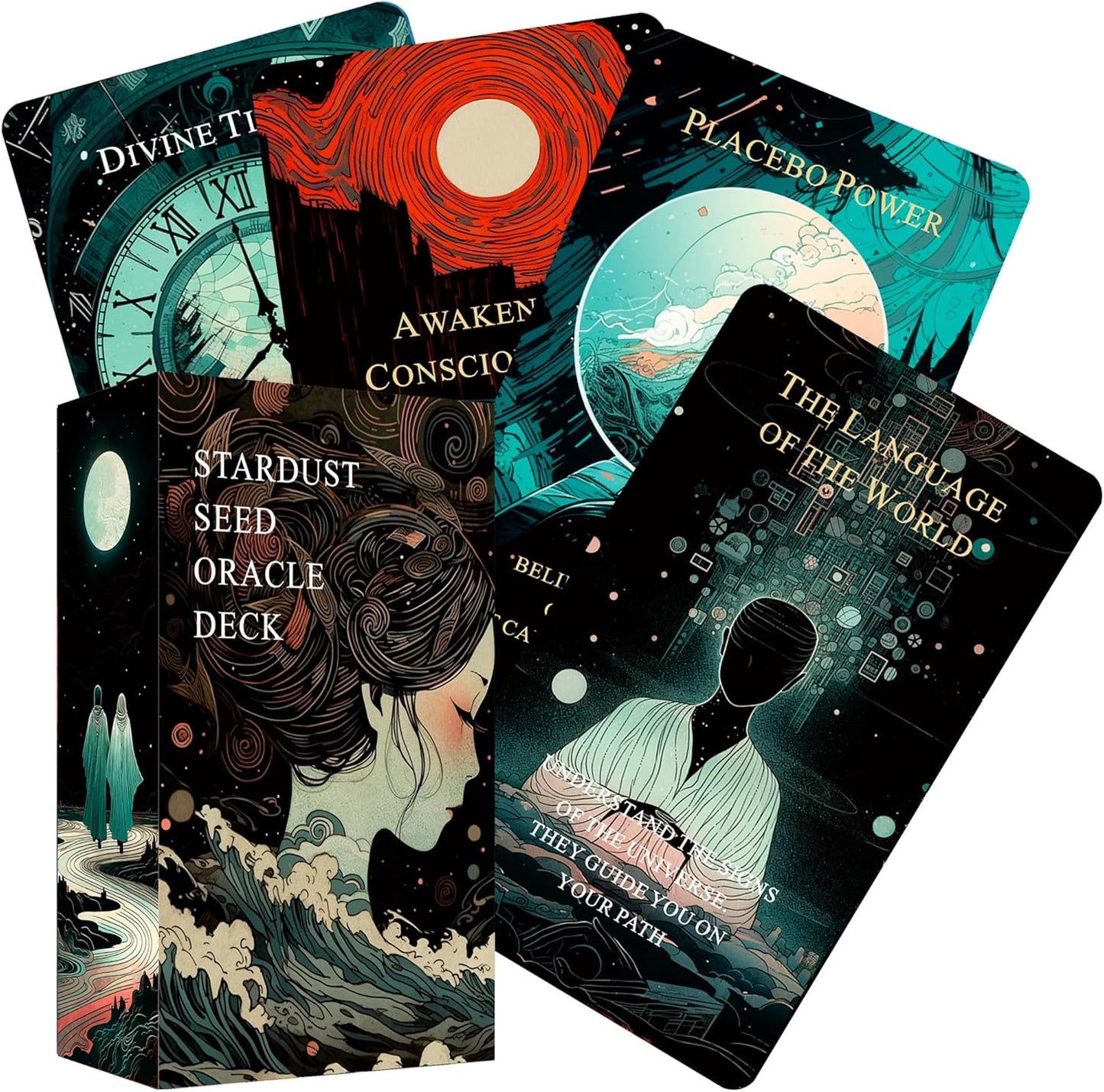 Seeds of Stardust Oracle Deck, Cosmic Oracle Cards for Intuition, 80 Tarot Cards for Divine Guidance and Higher Self Messages