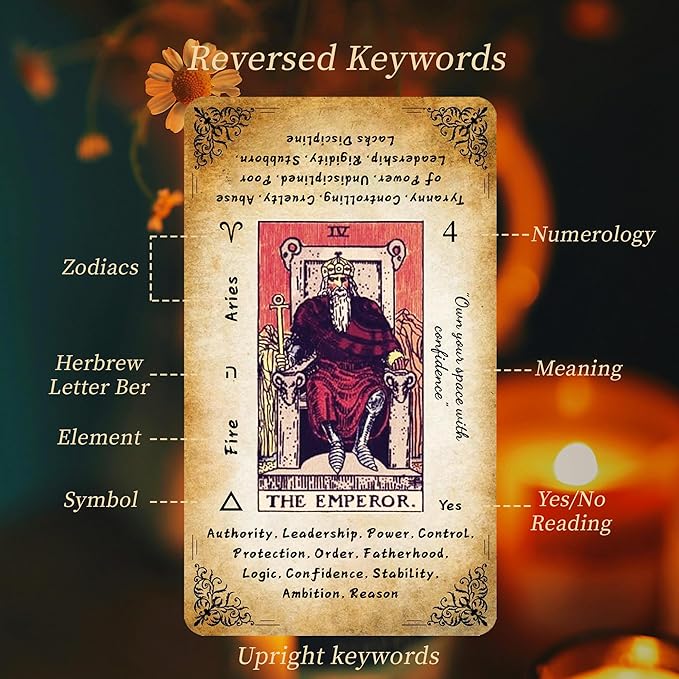 Vintage Tarot Deck, Classic Tarot Cards for Beginners, Spiritual Guidance & Intuitive Reading Deck