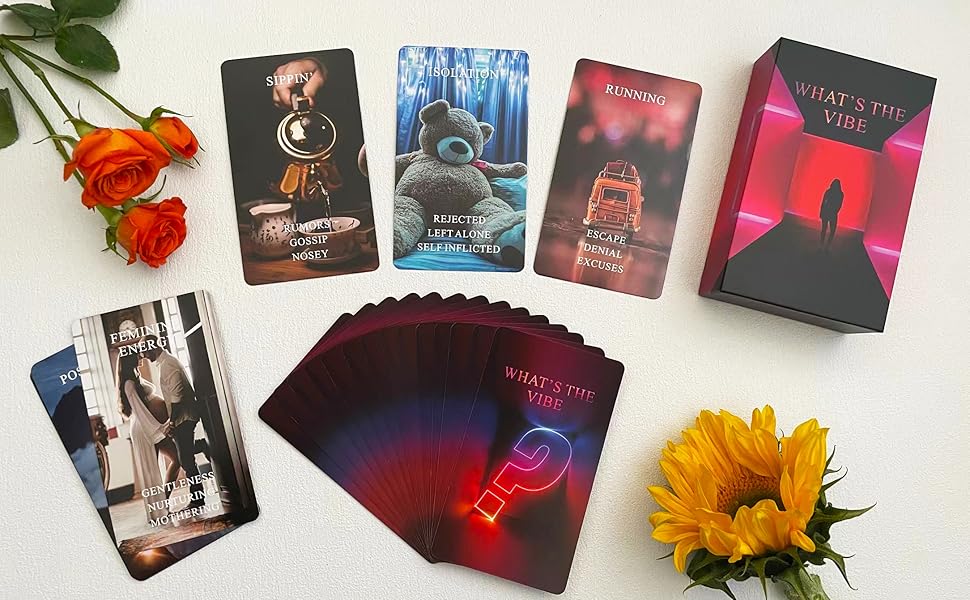 What's The Vibe Oracle Deck, Intuitive Reading & Self-Discovery Cards, Spiritual Insight and Mindfulness Tool