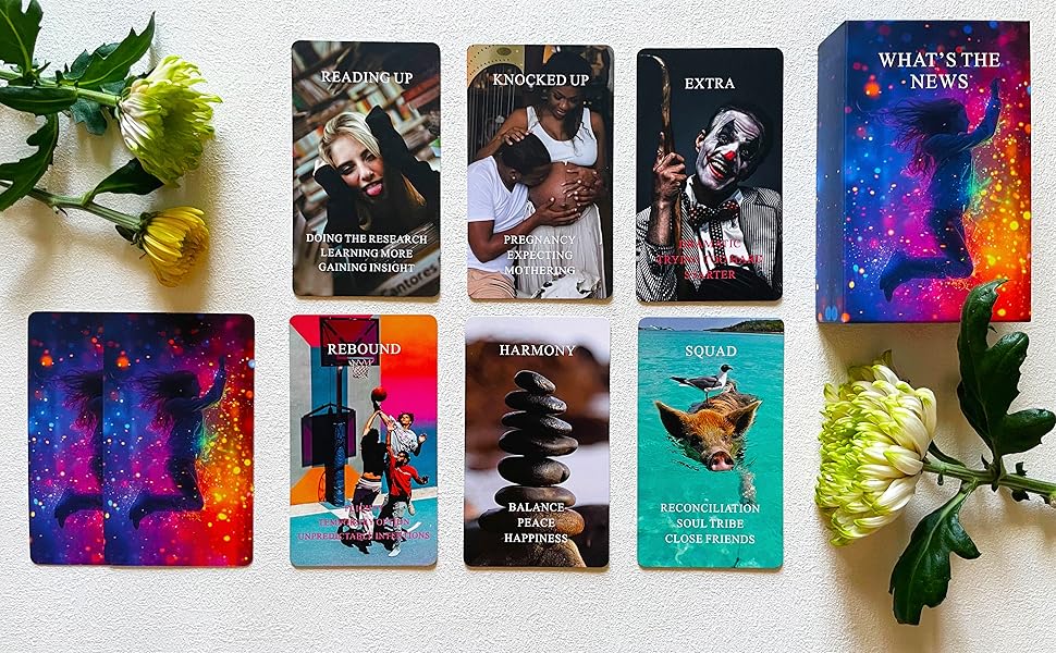 What's The News? Situations Oracle Cards, Life Oracle Deck, Love and Career Oracle Cards for Beginners, Pouring hot Tea and Expose Hidden Truths