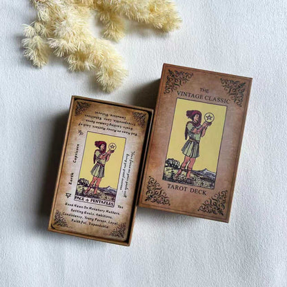 Vintage Tarot Cards for Sale – Classic 78 Tarot Cards for Beginners & Spiritual Seekers | Intuitive Reading & Daily Guidance Tool