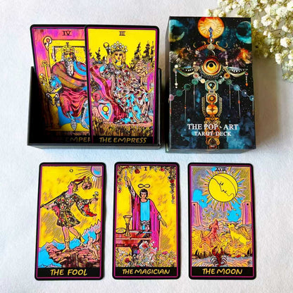 The Pop-Art Tarot Cards for Beginners – Tarot Cards with Guide Book, Tarot Cards Aesthetic,Positive Tarot Cards