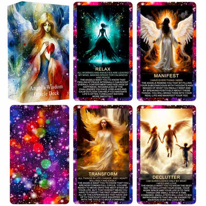 Angel's Wisdom Oracle Cards Online – Oracle Cards for Beginners, Angel Number Affirmation Cards, Oracle Deck Used for Your Path to Divine Guidance