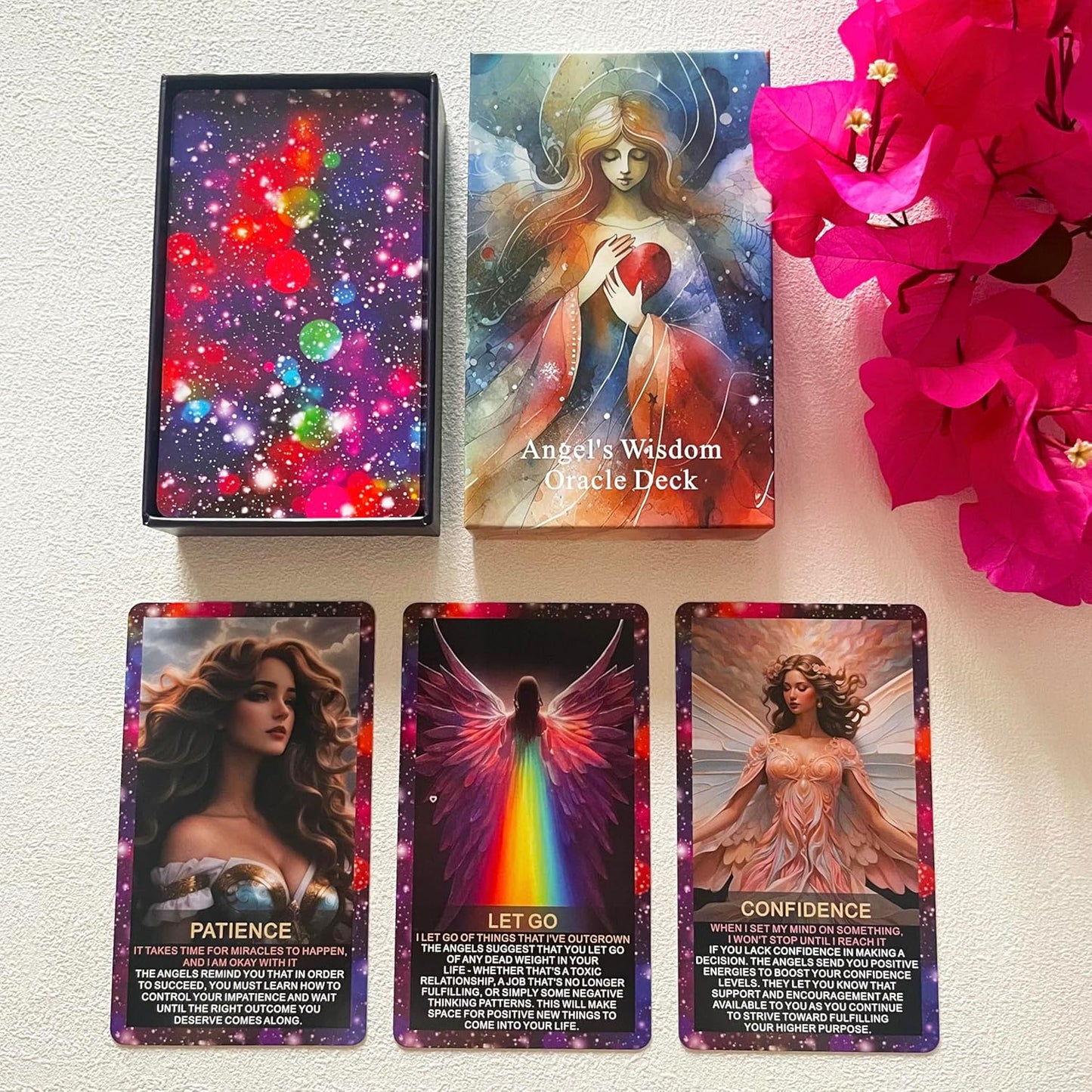 Angel's Wisdom Oracle Cards Online – Oracle Cards for Beginners, Angel Number Affirmation Cards, Oracle Deck Used for Your Path to Divine Guidance