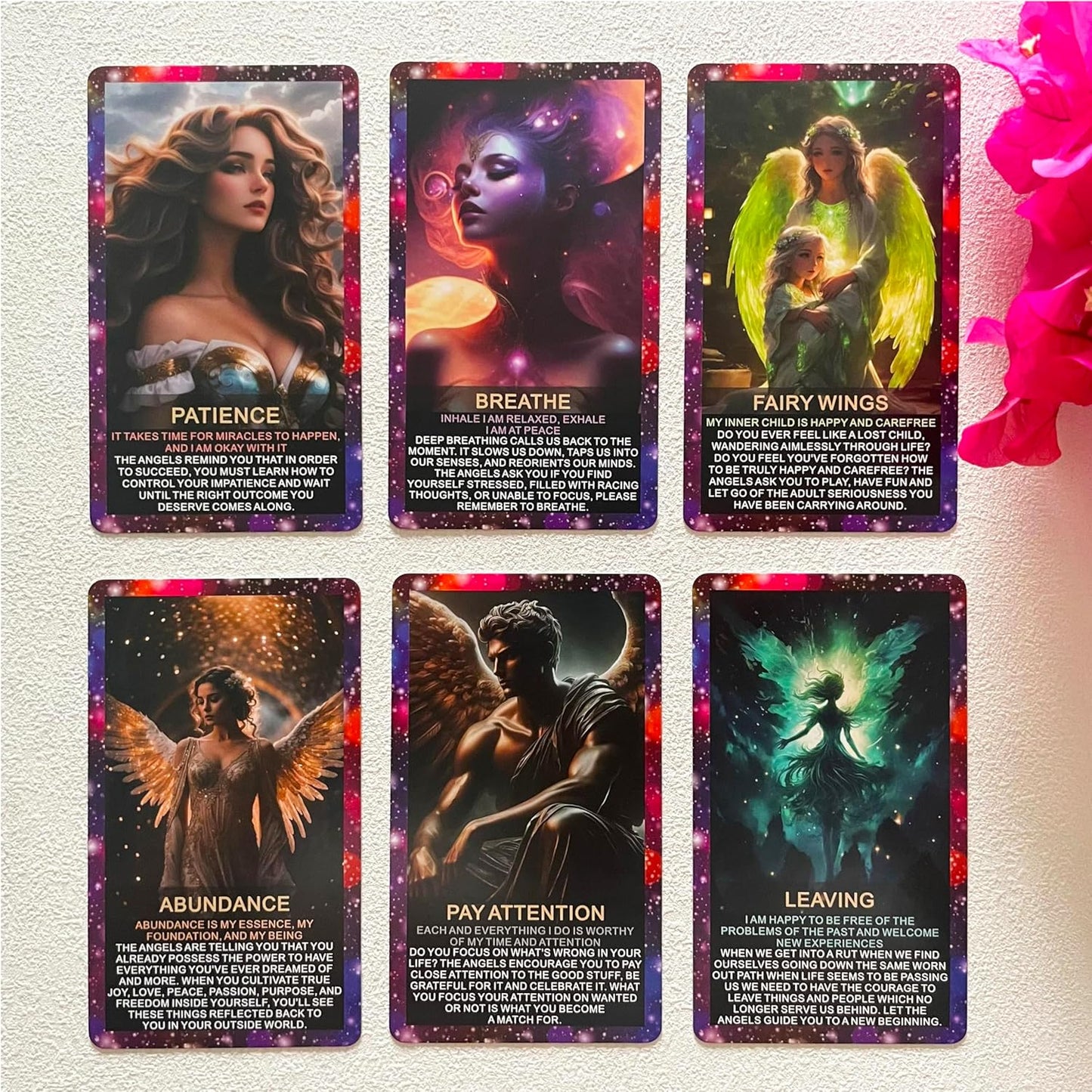 Angel's Wisdom Oracle Cards Deck, Oracle Cards for Beginners, Angel Number Affirmation Cards, Oracle Deck Used for Your Path to Divine Guidance