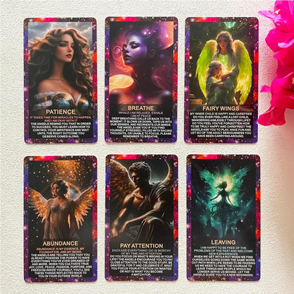 Angel's Wisdom Oracle Cards Deck, Oracle Cards for Beginners, Angel Number Affirmation Cards, Oracle Deck Used for Your Path to Divine Guidance