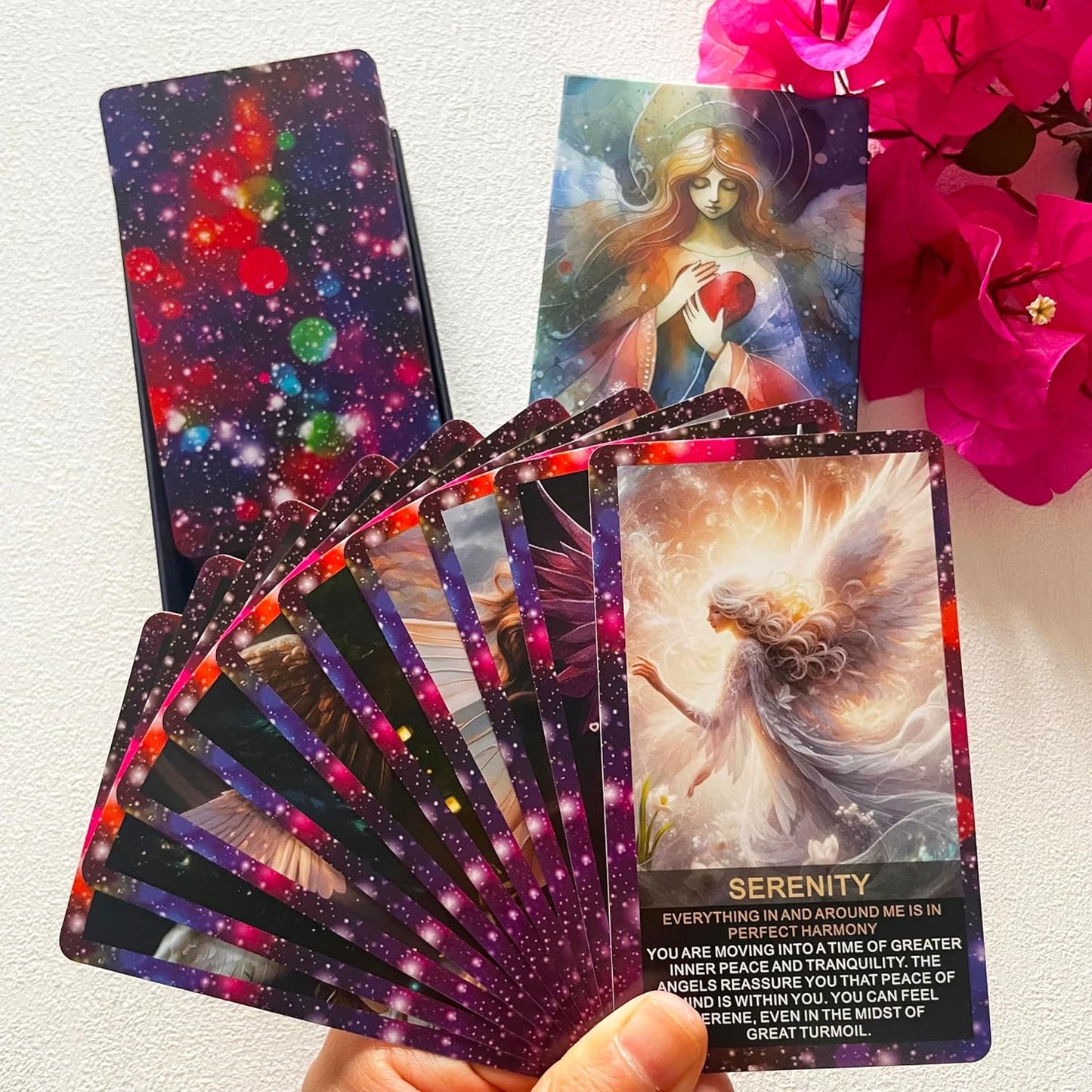 Angel's Wisdom Oracle Cards Deck, Oracle Cards for Beginners, Angel Number Affirmation Cards, Oracle Deck Used for Your Path to Divine Guidance