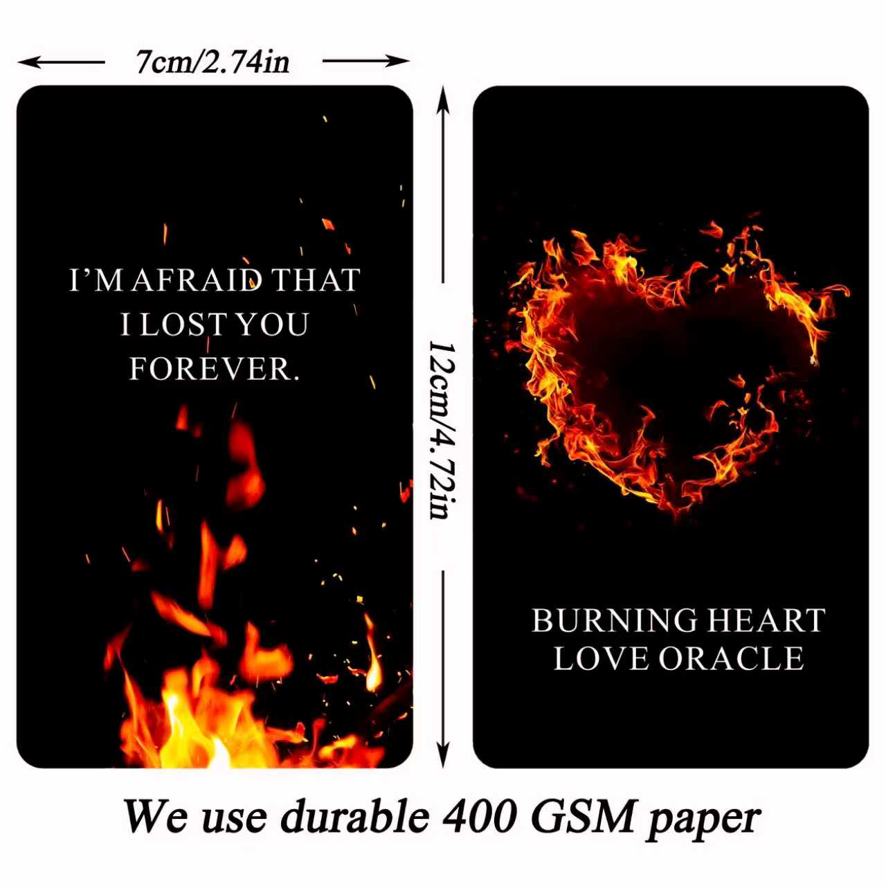Burning Heart Love Oracle Cards Online – Twin Flame Oracle Cards, Oracle Deck Help You Gain Insight into What The Person is Thinking or Trying to Communicate with You