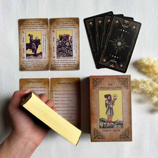 Vintage Tarot Cards for Sale – Classic 78 Tarot Cards for Beginners & Spiritual Seekers | Intuitive Reading & Daily Guidance Tool