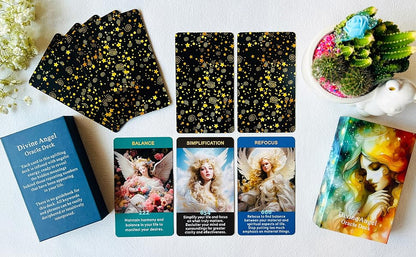 Angel Numbers Oracle Cards, Oracle Cards for Beginners, Enhance Your Spiritual Journey with The Angel Number Affirmation Cards