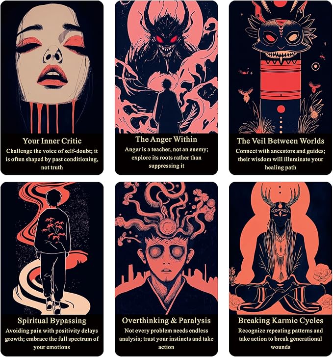 Embracing The Shadow Oracle  Deck Cards – Emotional Healing Oracle Cards for Beginners, Personal Growth, Spiritual Guidance, Oracle Cards Online