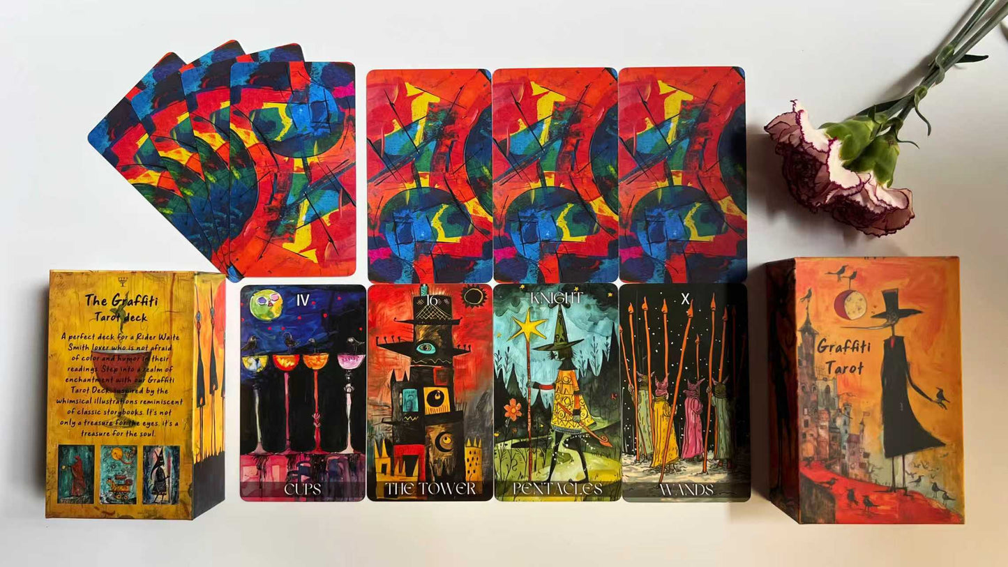 Graffiti Tarot Cards – Urban Art Style Deck for Modern Tarot Reading