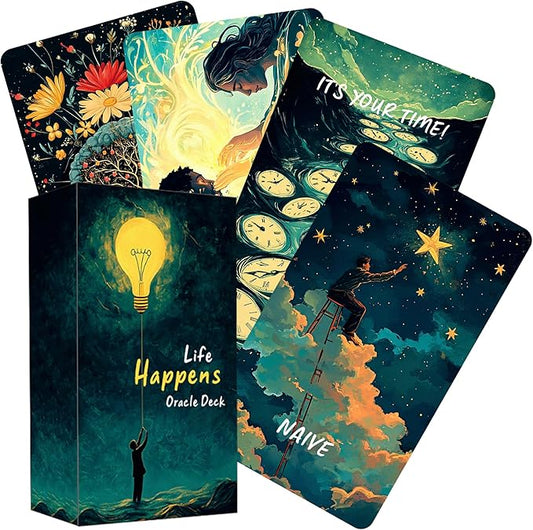 Life Happens Oracle Cards, Love Oracle Cards for Beginners, Clarifying Life Situations Oracle Deck, Spiritual