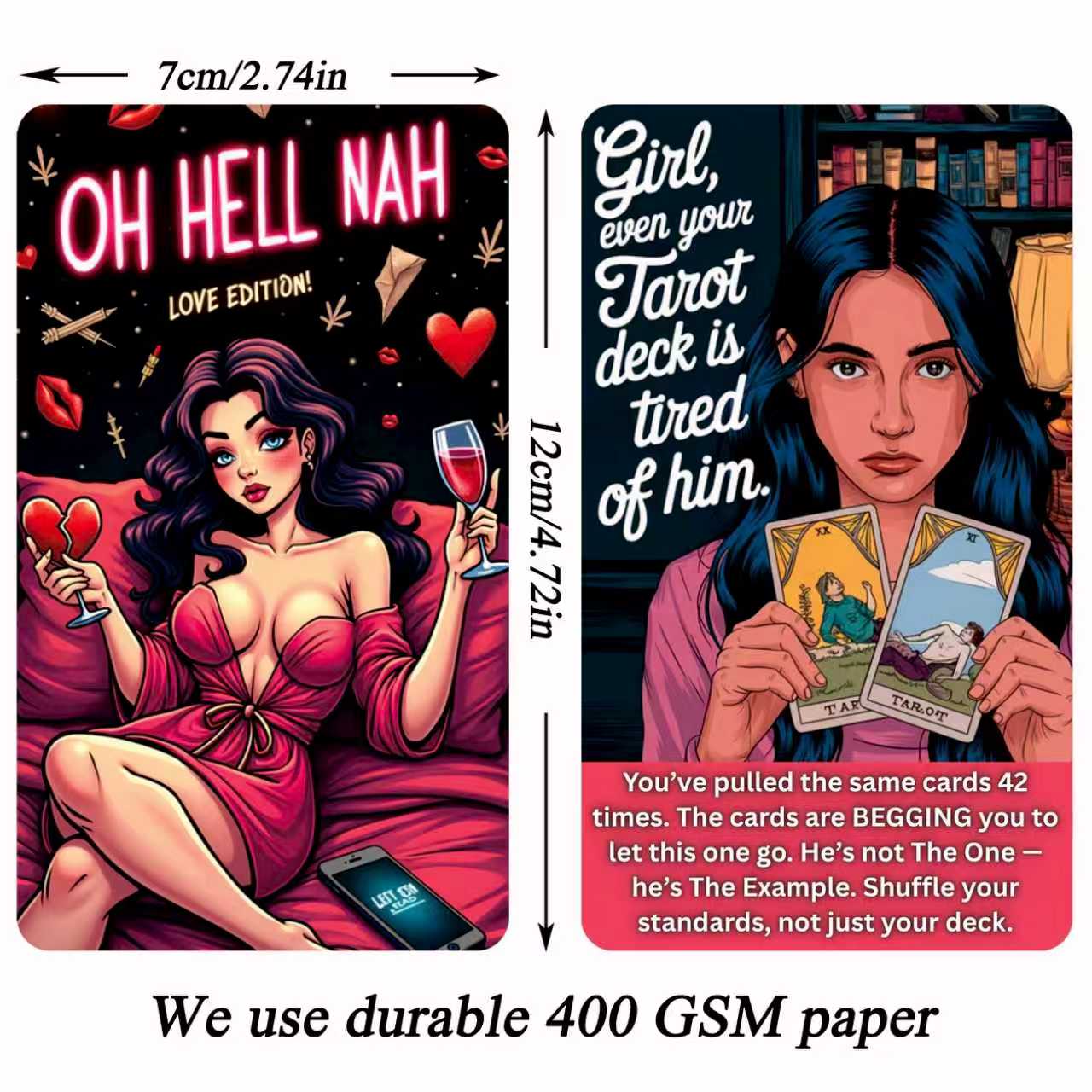 OH HELL NAH Love Oracle Cards Online – Relationship & Self-Love Guidance Cards, Intuitive Oracle Deck