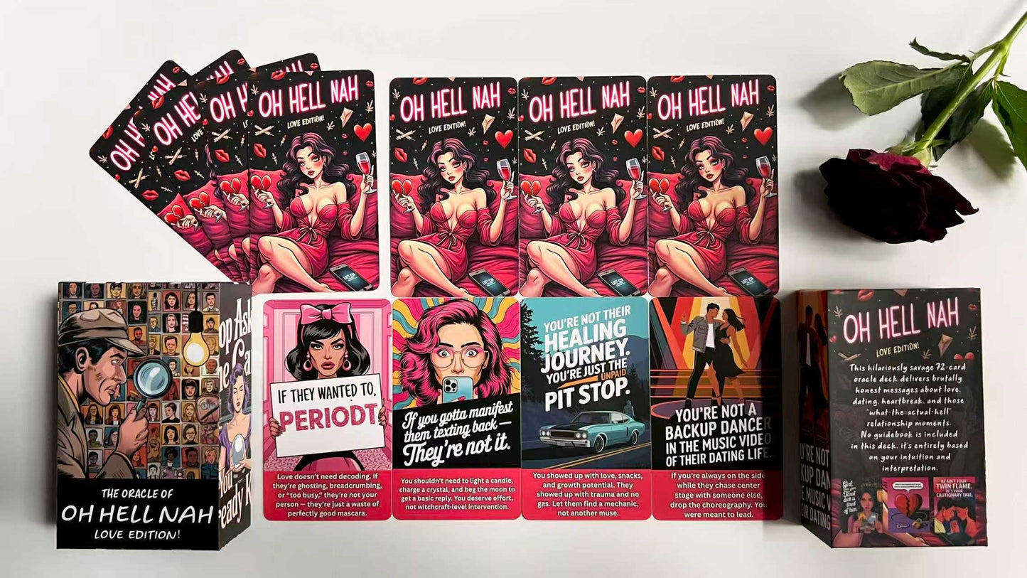 OH HELL NAH Love Oracle Cards Online – Relationship & Self-Love Guidance Cards, Intuitive Oracle Deck