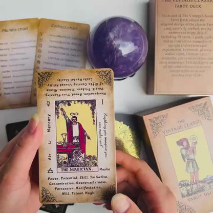 Vintage Tarot Cards for Sale – Classic 78 Tarot Cards for Beginners & Spiritual Seekers | Intuitive Reading & Daily Guidance Tool