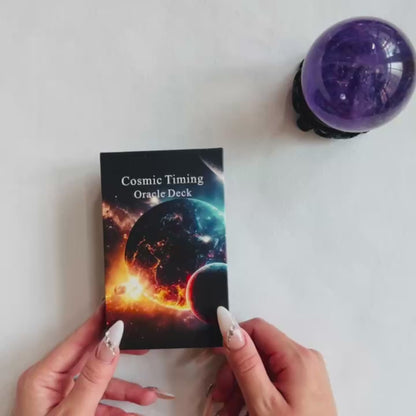 Time Oracle Cards Deck – Cosmic Timing Oracle Cards, Oracle Cards for Beginners, Divine Timing Oracle Deck to Help You Predict Time Frames.