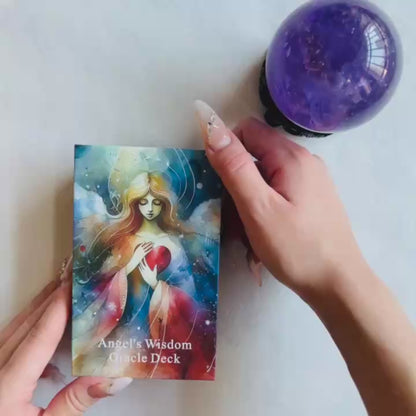 Angel's Wisdom Oracle Cards Online – Oracle Cards for Beginners, Angel Number Affirmation Cards, Oracle Deck Used for Your Path to Divine Guidance