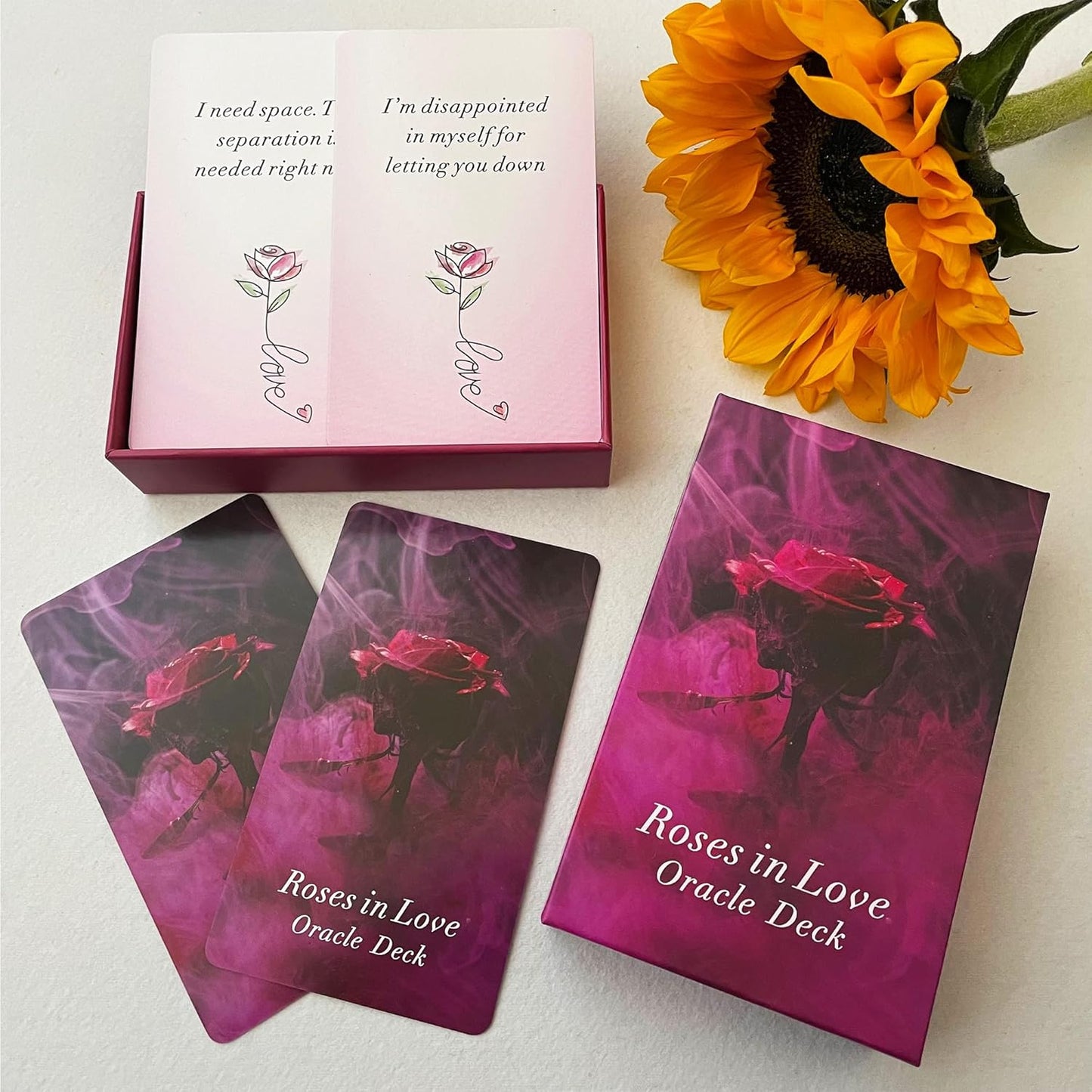 Roses in Love Oracle Cards Deck – Oracle Cards for Beginners, Oracle Deck Help You delve into Your Love Life and Help You Move Towards Your Highest self.