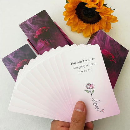 Roses in Love Oracle Cards Deck, Oracle Cards for Beginners, Oracle Deck Help You delve into Your Love Life and Help You Move Towards Your Highest self.