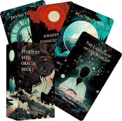 Seeds of Stardust Oracle Deck, Cosmic Oracle Cards for Intuition, 80 Tarot Cards for Divine Guidance and Higher Self Messages