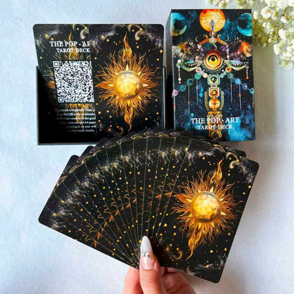 The Pop-Art Tarot Cards for Beginners – Tarot Cards with Guide Book, Tarot Cards Aesthetic,Positive Tarot Cards