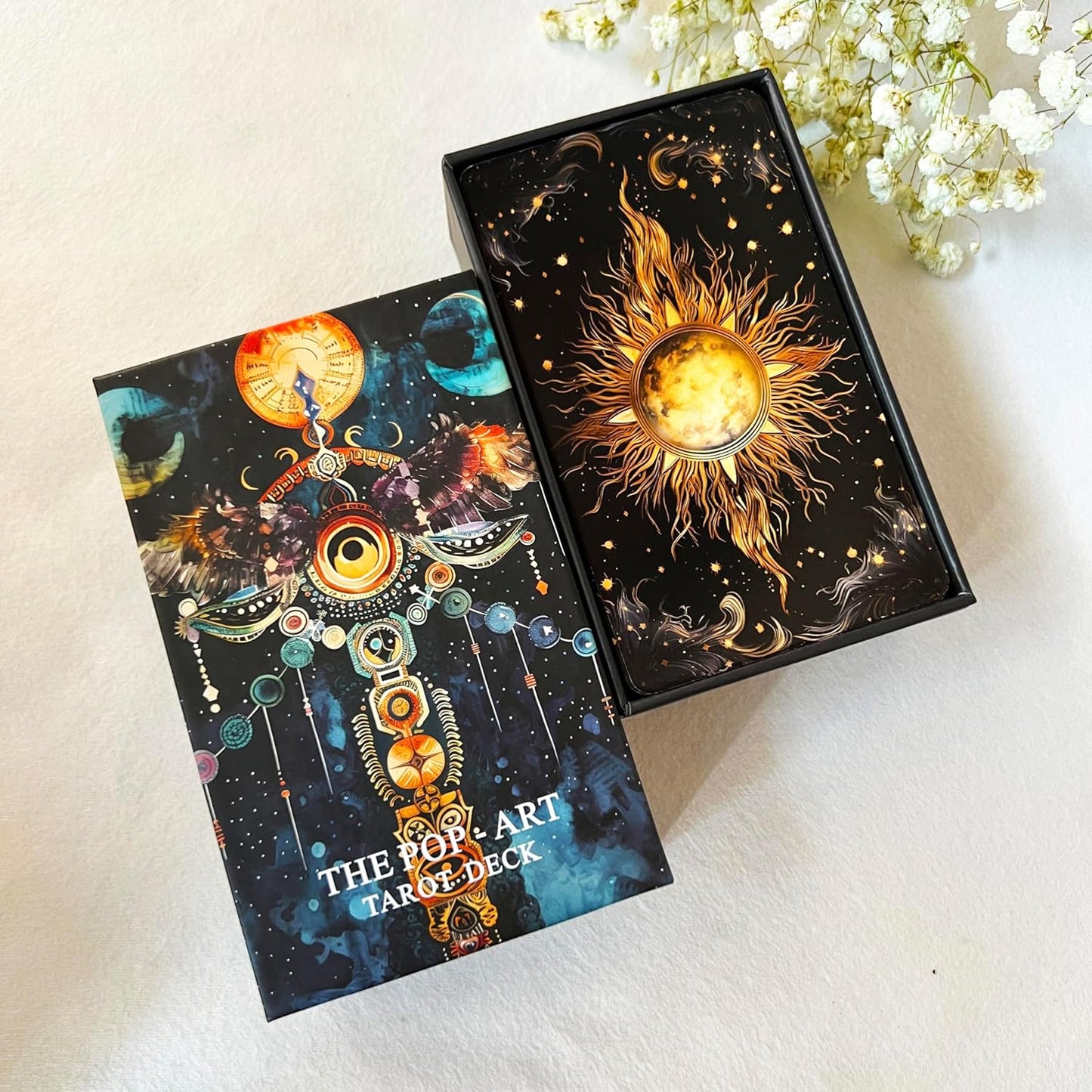 The Pop-Art Tarot Cards for Beginners – Tarot Cards with Guide Book, Tarot Cards Aesthetic,Positive Tarot Cards