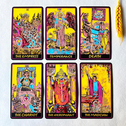 The Pop-Art Tarot Cards for Beginners – Tarot Cards with Guide Book, Tarot Cards Aesthetic,Positive Tarot Cards