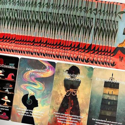 Toxic Relationship Oracle Cards, 56-Card Oracle Deck is Your Ultimate Guide to Recognizing Toxic Patterns, Setting Boundaries, and Reclaiming Your Inner Power