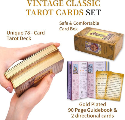 Vintage Tarot Deck, Classic Tarot Cards for Beginners, Spiritual Guidance & Intuitive Reading Deck