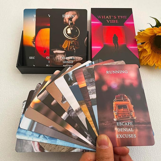 What's The Vibe Oracle Deck, Intuitive Reading & Self-Discovery Cards, Spiritual Insight and Mindfulness Tool
