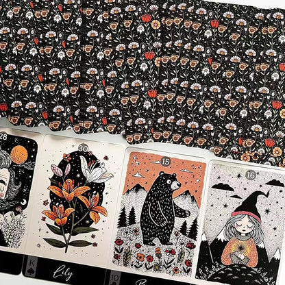 Witchy Lenormand Oracle Cards for Beginners – 36 Card Divination Deck with Guidebook