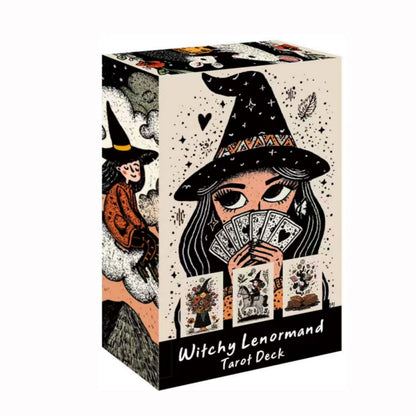Witchy Lenormand Oracle Cards for Beginners – 36 Card Divination Deck with Guidebook