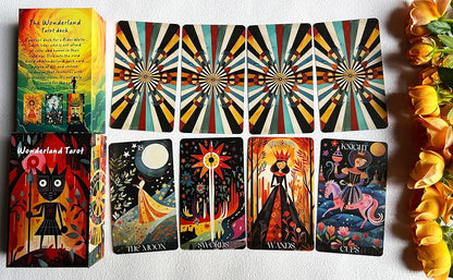 Wonderland Tarot Cards for Beginners – Fantasy Illustrated Deck for Intuitive Reading