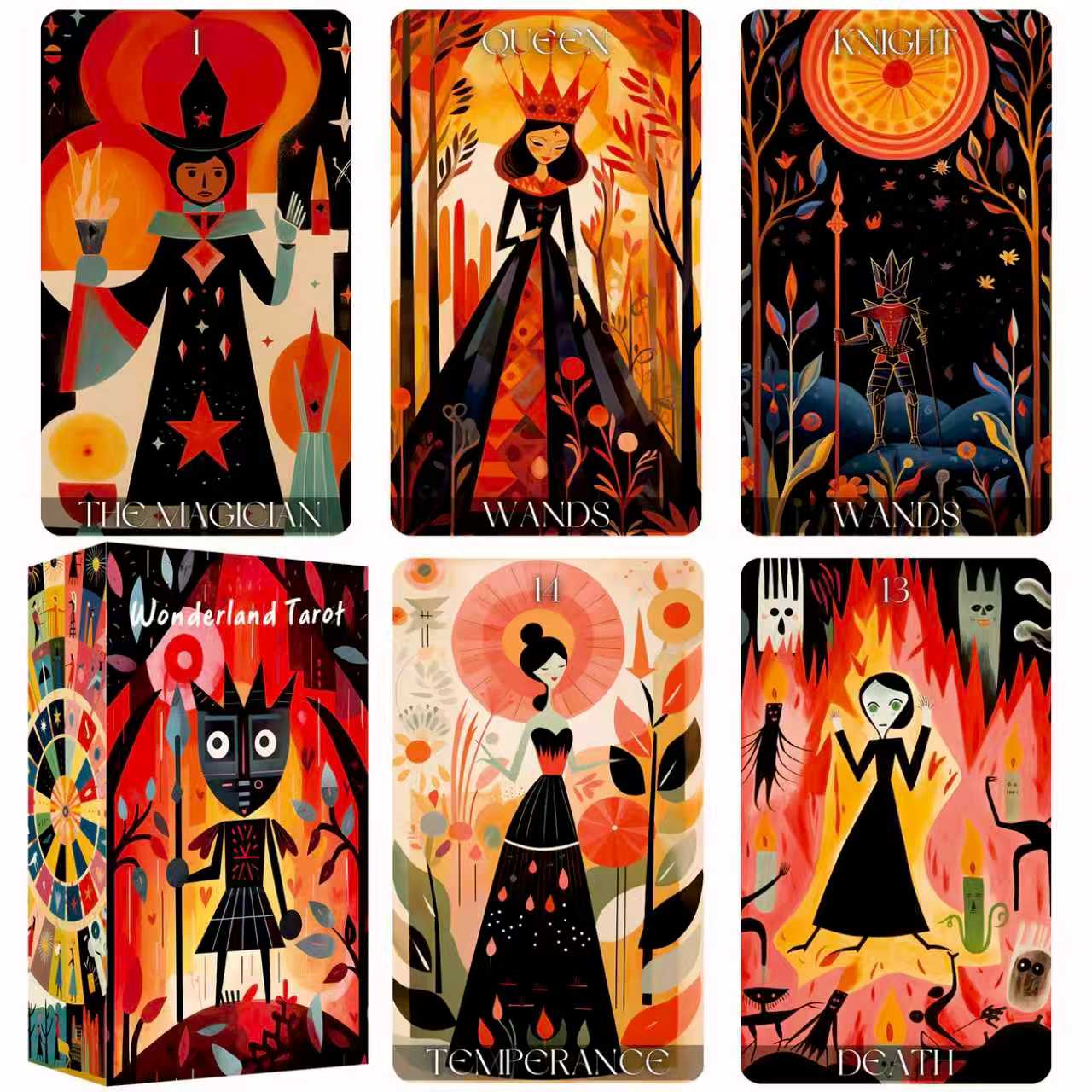 Wonderland Tarot Cards for Beginners – Fantasy Illustrated Deck for Intuitive Reading